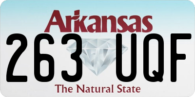 AR license plate 263UQF