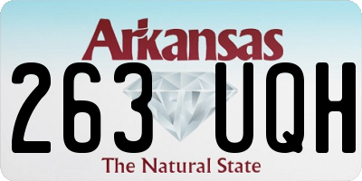 AR license plate 263UQH