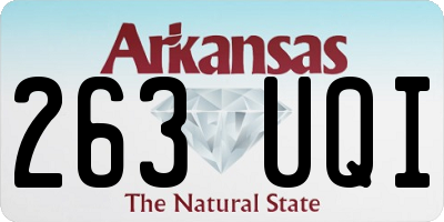 AR license plate 263UQI