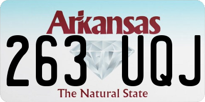 AR license plate 263UQJ