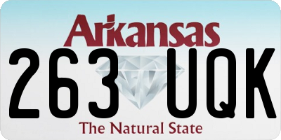 AR license plate 263UQK