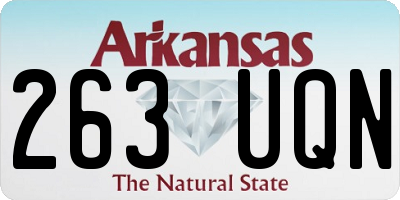 AR license plate 263UQN