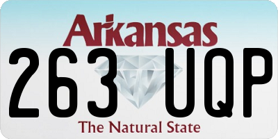 AR license plate 263UQP