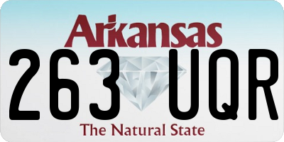 AR license plate 263UQR