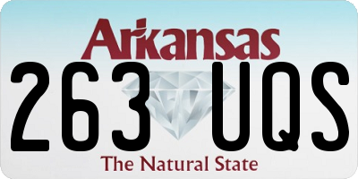 AR license plate 263UQS