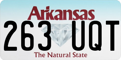 AR license plate 263UQT