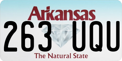 AR license plate 263UQU