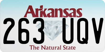 AR license plate 263UQV