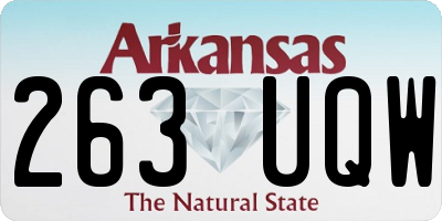 AR license plate 263UQW