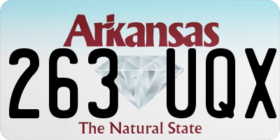 AR license plate 263UQX