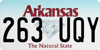 AR license plate 263UQY