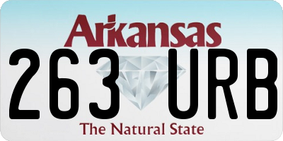 AR license plate 263URB