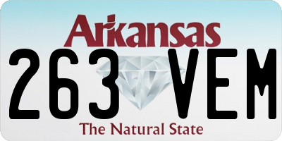 AR license plate 263VEM