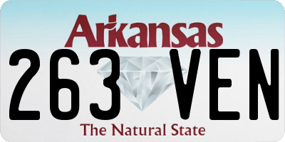 AR license plate 263VEN