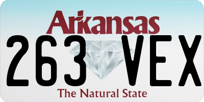 AR license plate 263VEX