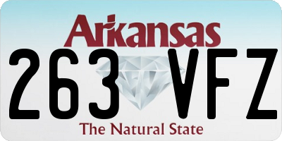 AR license plate 263VFZ