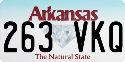 AR license plate 263VKQ