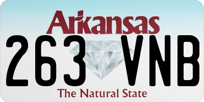 AR license plate 263VNB