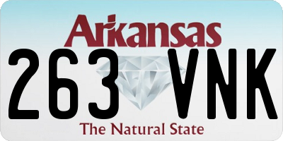 AR license plate 263VNK