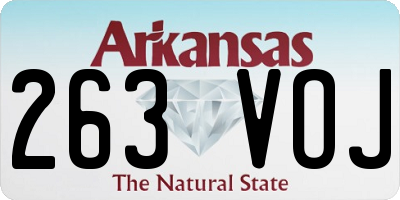 AR license plate 263VOJ