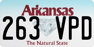 AR license plate 263VPD