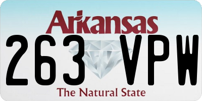 AR license plate 263VPW