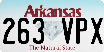 AR license plate 263VPX