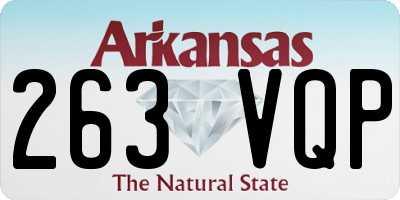 AR license plate 263VQP