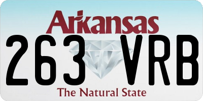 AR license plate 263VRB