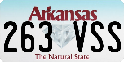 AR license plate 263VSS