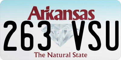 AR license plate 263VSU