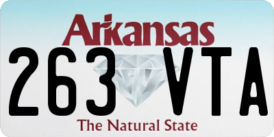 AR license plate 263VTA