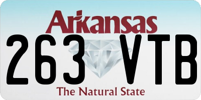 AR license plate 263VTB