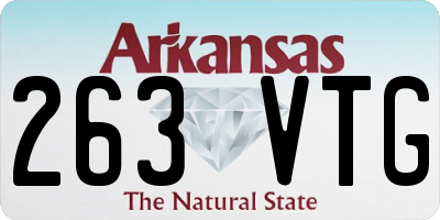 AR license plate 263VTG
