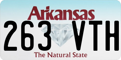 AR license plate 263VTH