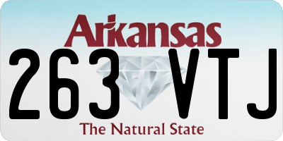 AR license plate 263VTJ