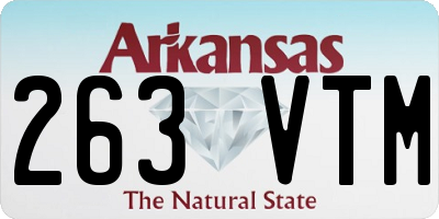 AR license plate 263VTM