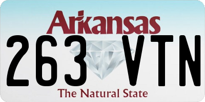 AR license plate 263VTN