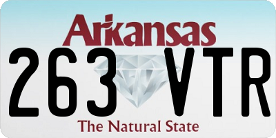 AR license plate 263VTR