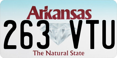 AR license plate 263VTU
