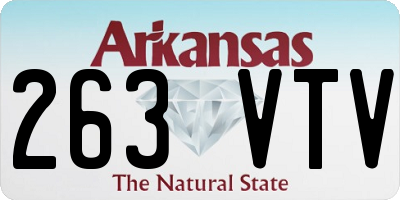 AR license plate 263VTV