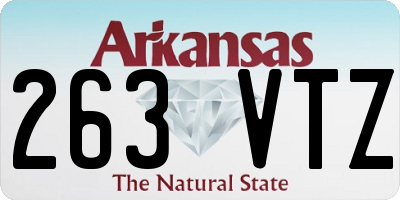 AR license plate 263VTZ