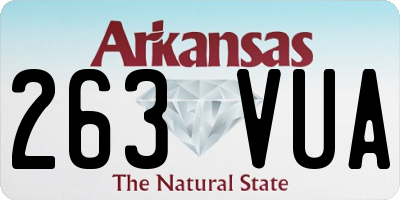 AR license plate 263VUA
