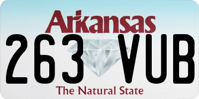 AR license plate 263VUB
