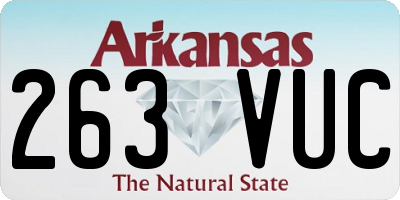AR license plate 263VUC