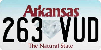 AR license plate 263VUD