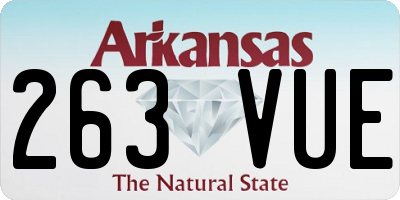 AR license plate 263VUE