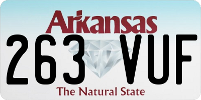 AR license plate 263VUF