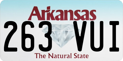 AR license plate 263VUI