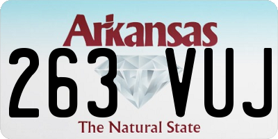 AR license plate 263VUJ